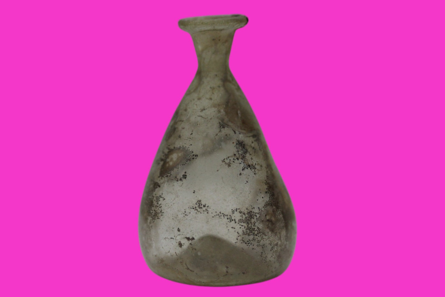Authentic Ancient Holy Land Artifact Glass Bottle 100-300 AD Roman Era COA J08