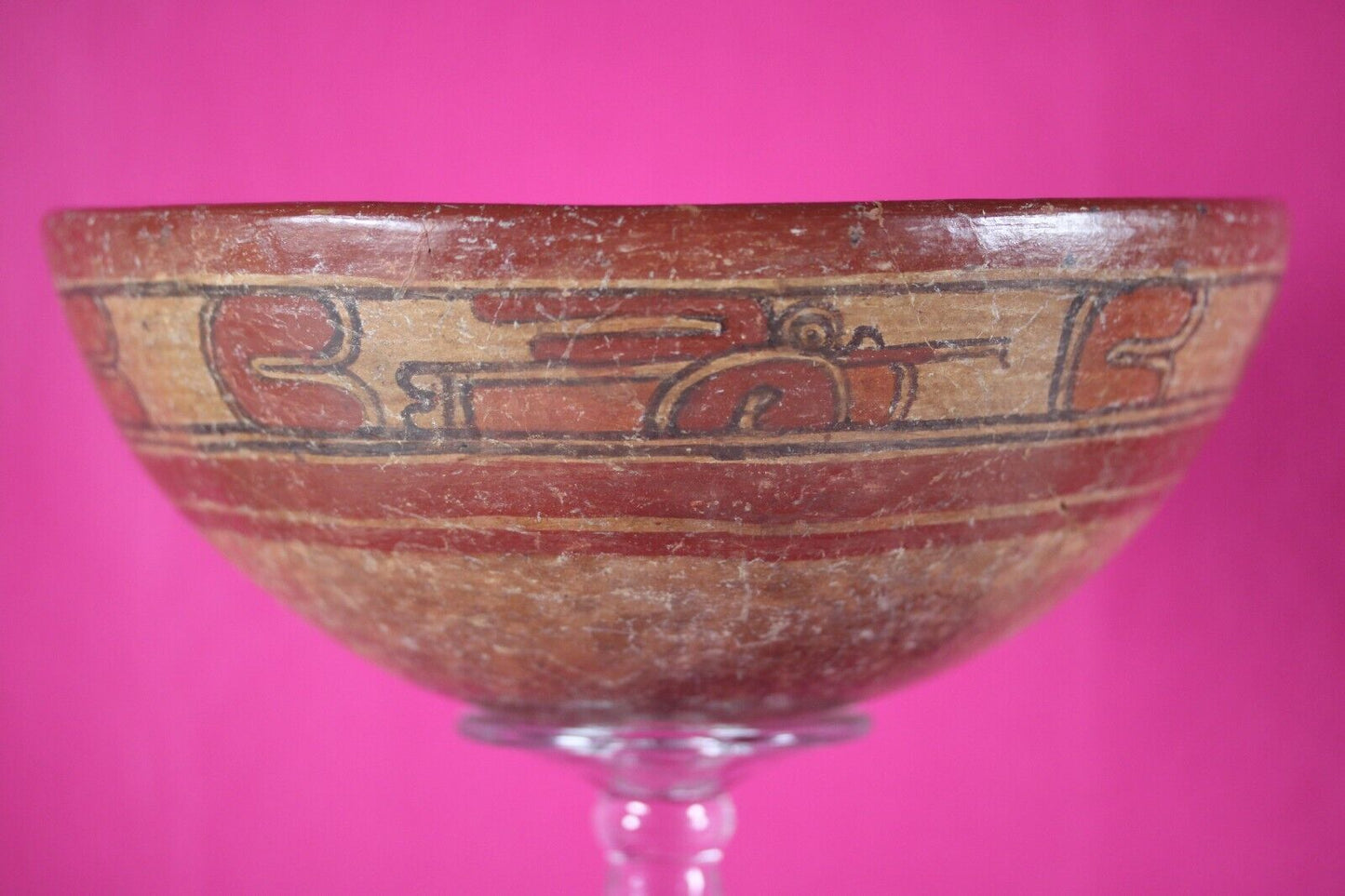 Authentic Pre Columbian Artifact Mayan Decorated Bowl Ex Arte Primitivo COA T119