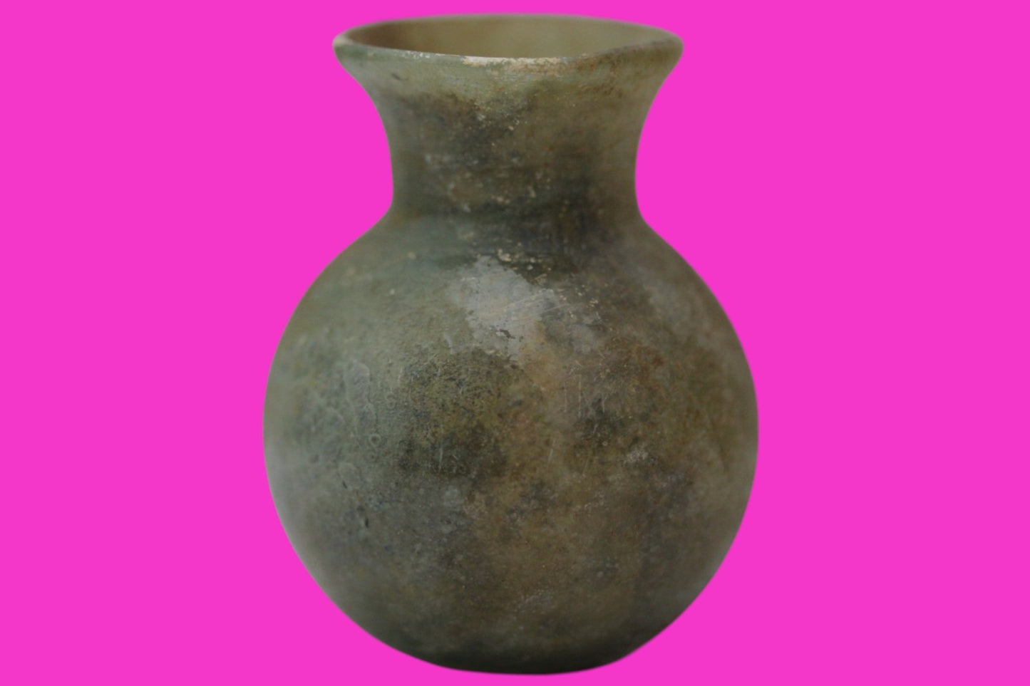 Authentic Ancient Holy Land Artifact Glass Bottle 100-300 AD Roman Era COA J17