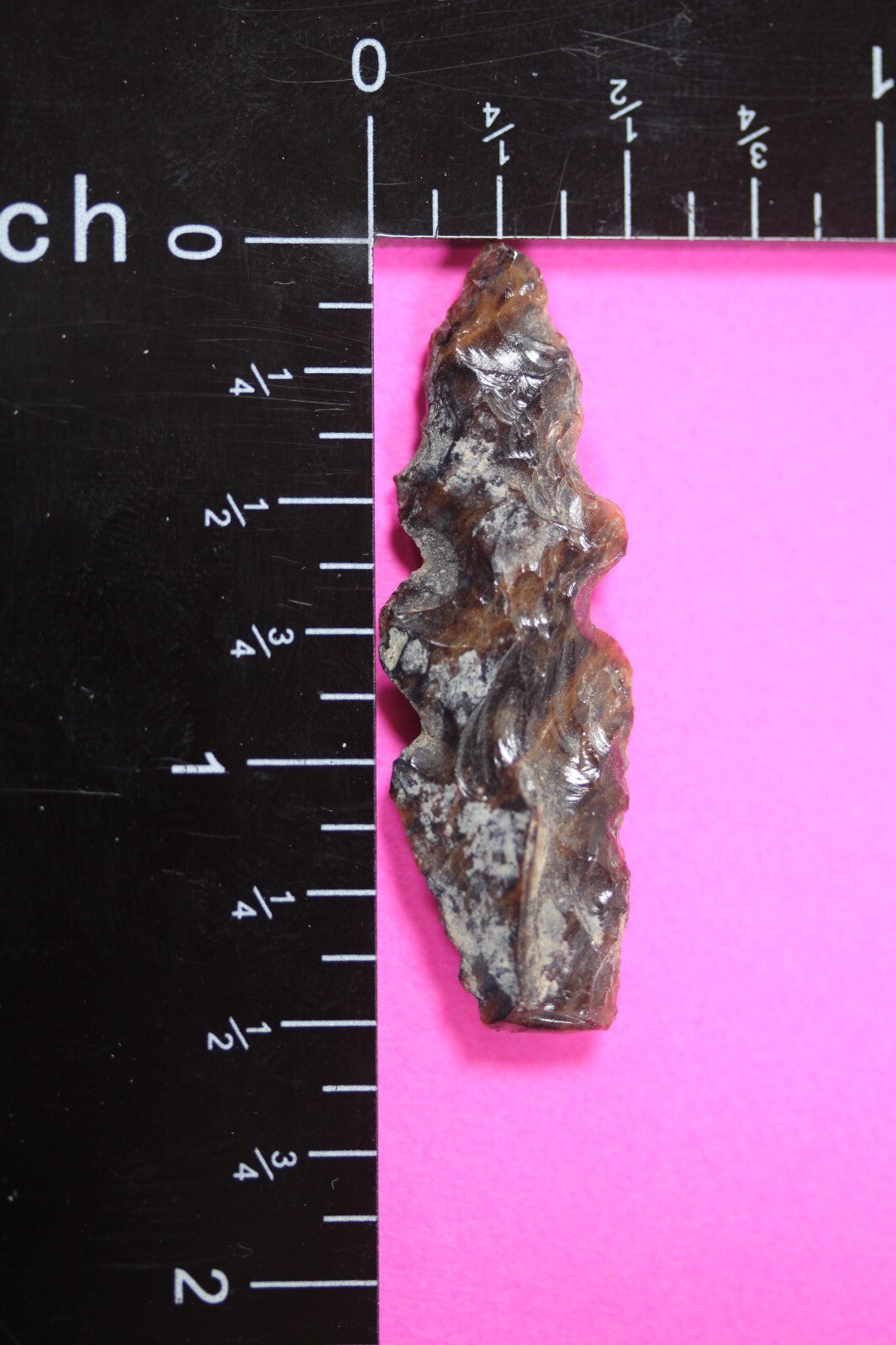 Authentic Pre Columbian Artifact Aztec Arrowhead Battle of Mexico City COA 63