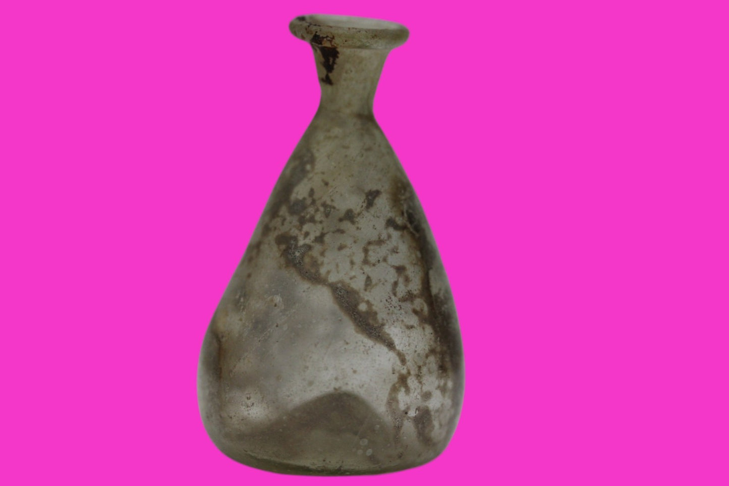 Authentic Ancient Holy Land Artifact Glass Bottle 100-300 AD Roman Era COA J08