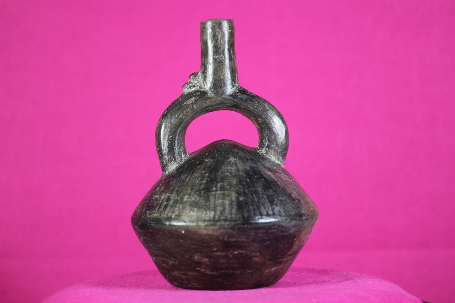 Pre Columbian Artifact Moche Stirrup Jar Pottery 100-800 AD Authentic COA J25