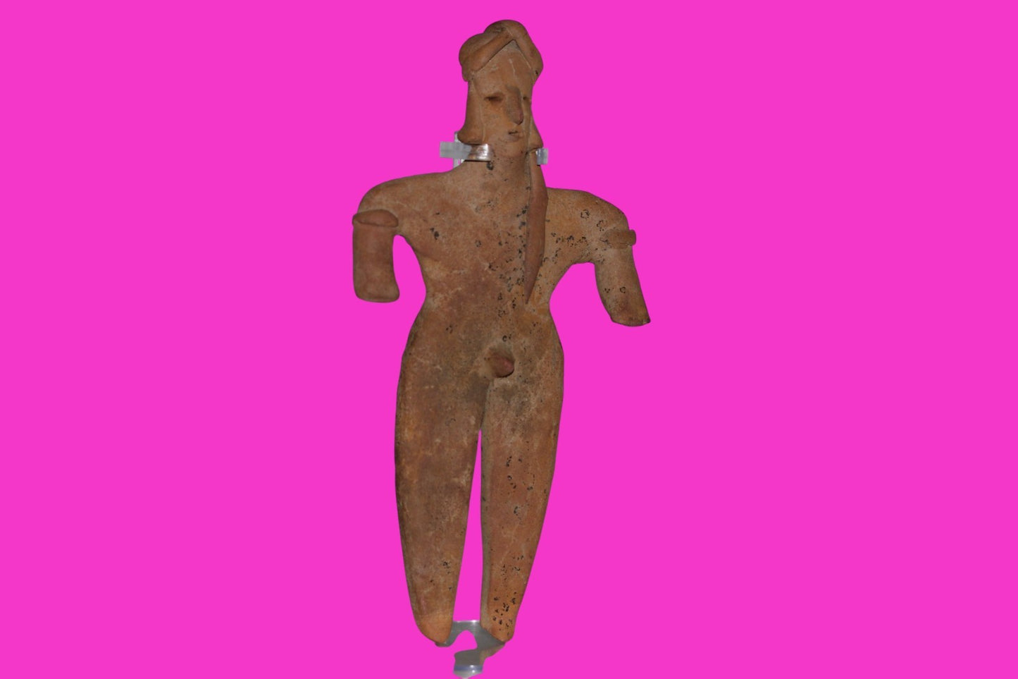 Pre Columbian Artifact Huge 8 Inch Tall Tomb Figure Colima Mexico 100 BC COA 232