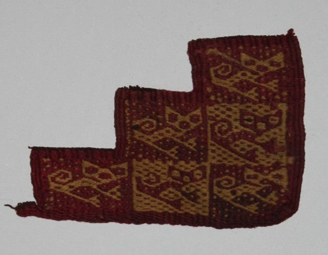 Authentic Pre Columbian Artifact Frameable Textile Border Chancay Peru COA 05
