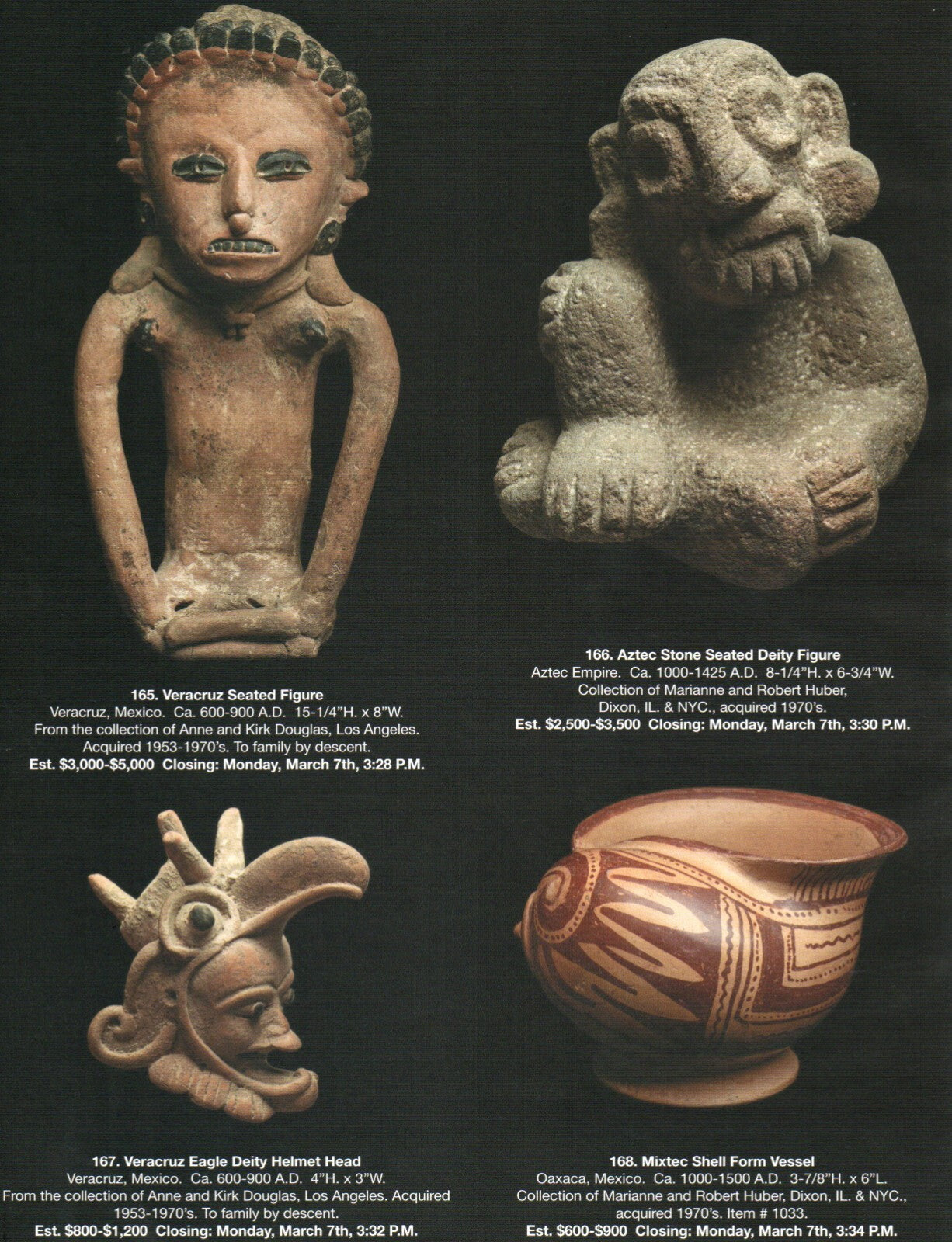Pre Columbian Artifacts Price & Value Guide Arte Primitivo Auction Catalog #105