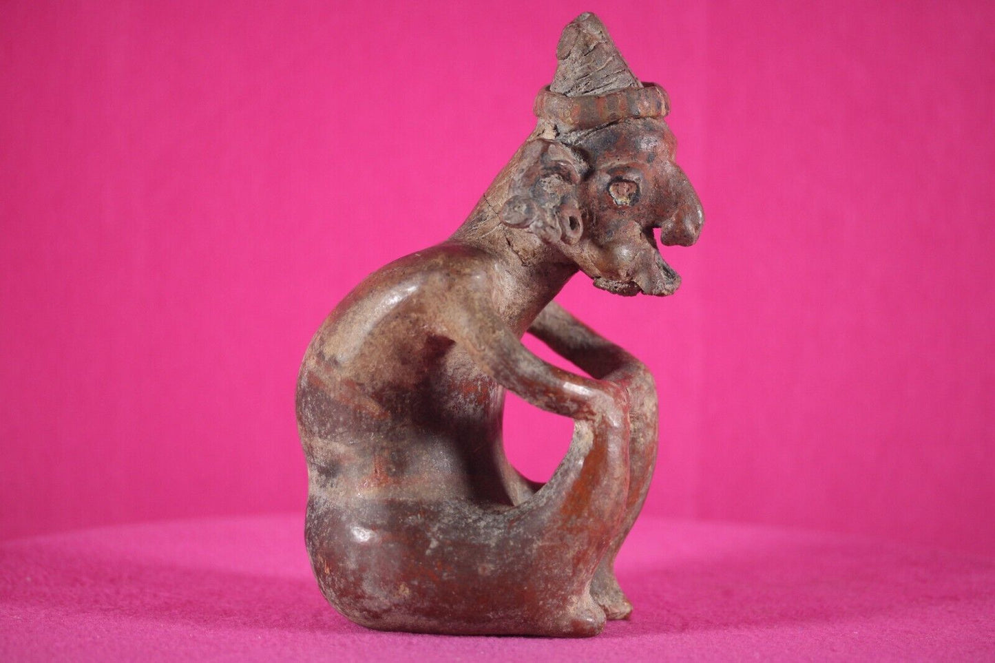 Ex Sotheby's Authentic Pre Columbian Artifact Nayarit Hunchback Figure COA T117