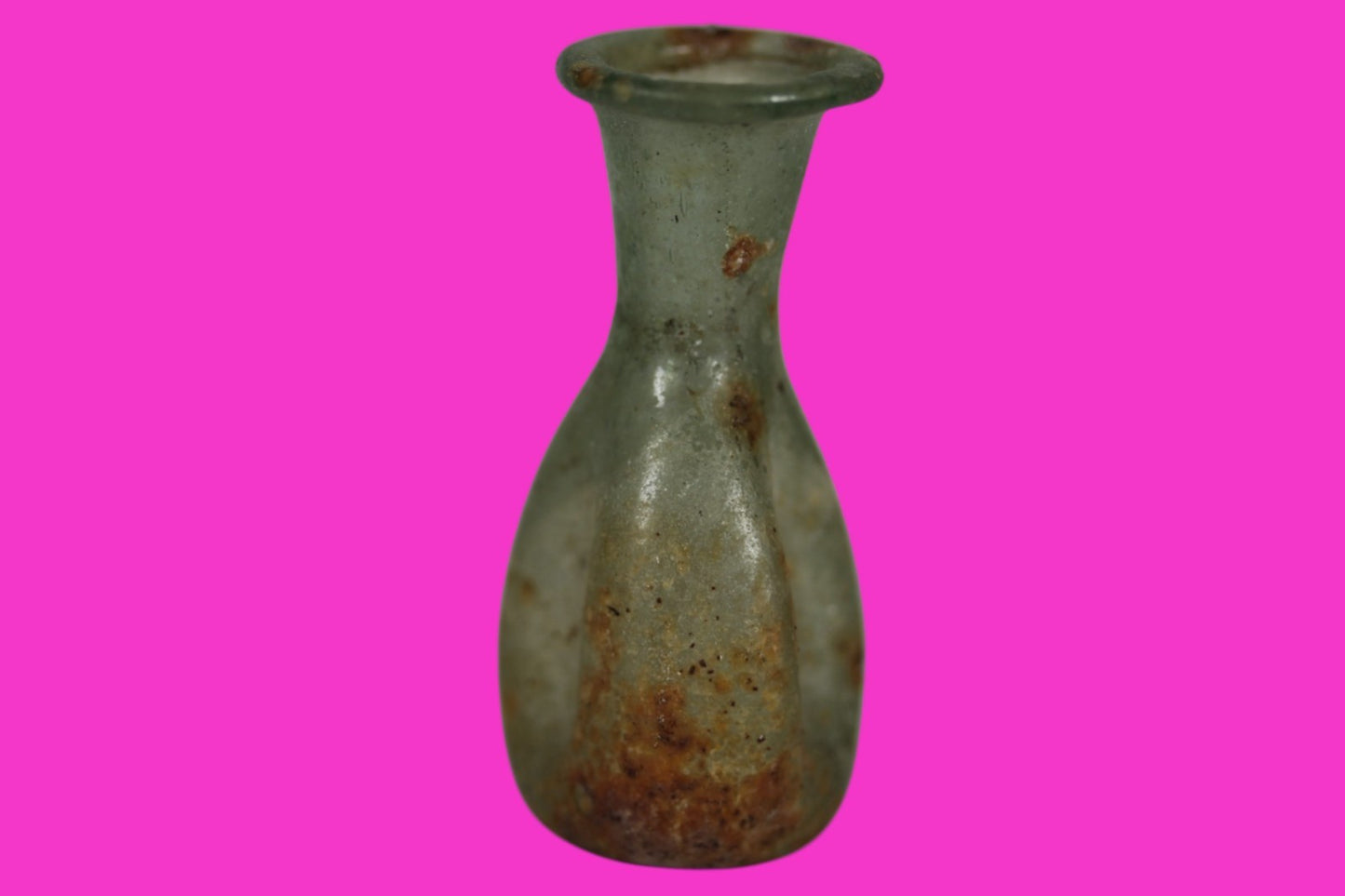 Holy Land Artifact Authentic Ancient Glass Bottle 100-300 AD Roman Era COA J10