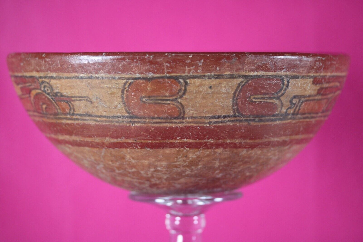 Authentic Pre Columbian Artifact Mayan Decorated Bowl Ex Arte Primitivo COA T119