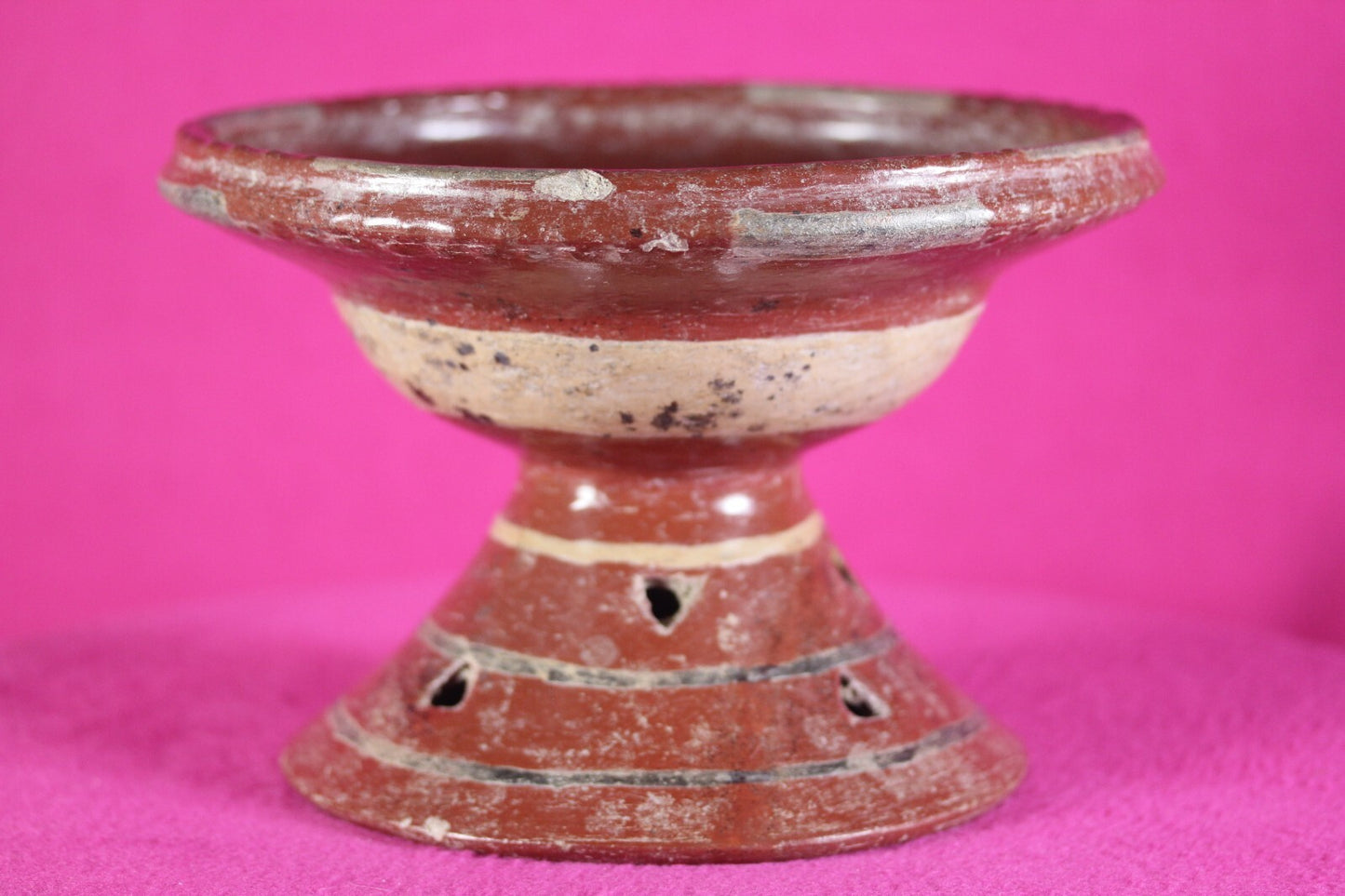Authentic Pre Columbian Artifact Pedestal Bowl Chupicuaro Arte Primitivo COA T62