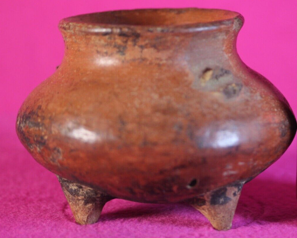Authentic Pre Columbian Artifact Tripod Bowl Colima Mexico 200 BC-500 AD COA J91