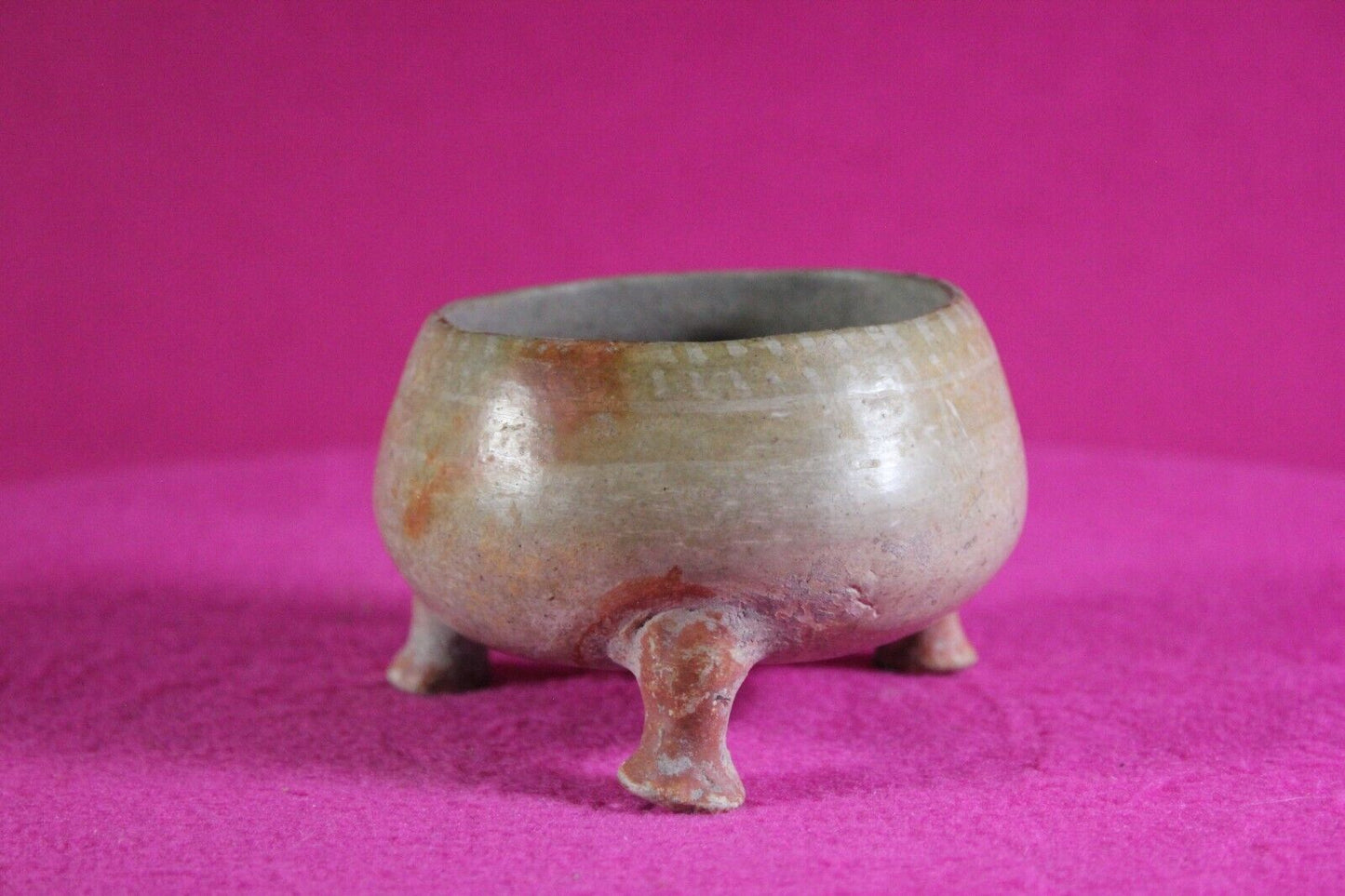 Authentic Pre Columbian Artifact Mini Tripod Bowl 1000-1400 AD Nicaragua COA J92