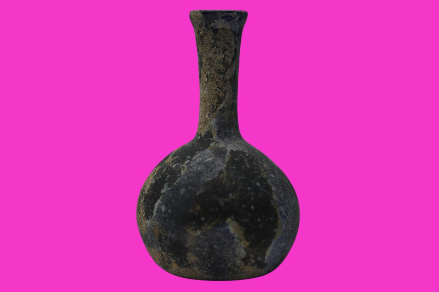 Holy Land Artifact Authentic Ancient Glass Bottle 100-300 AD Roman Era COA J21