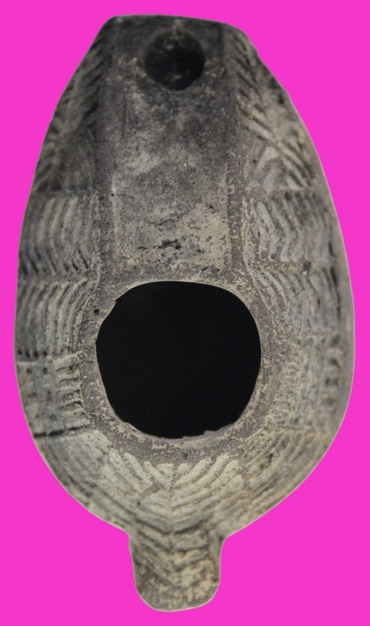 Ancient Holy Land Oil Lamp Artifact Jesus Christ Home Israel 300-600 AD COA 103