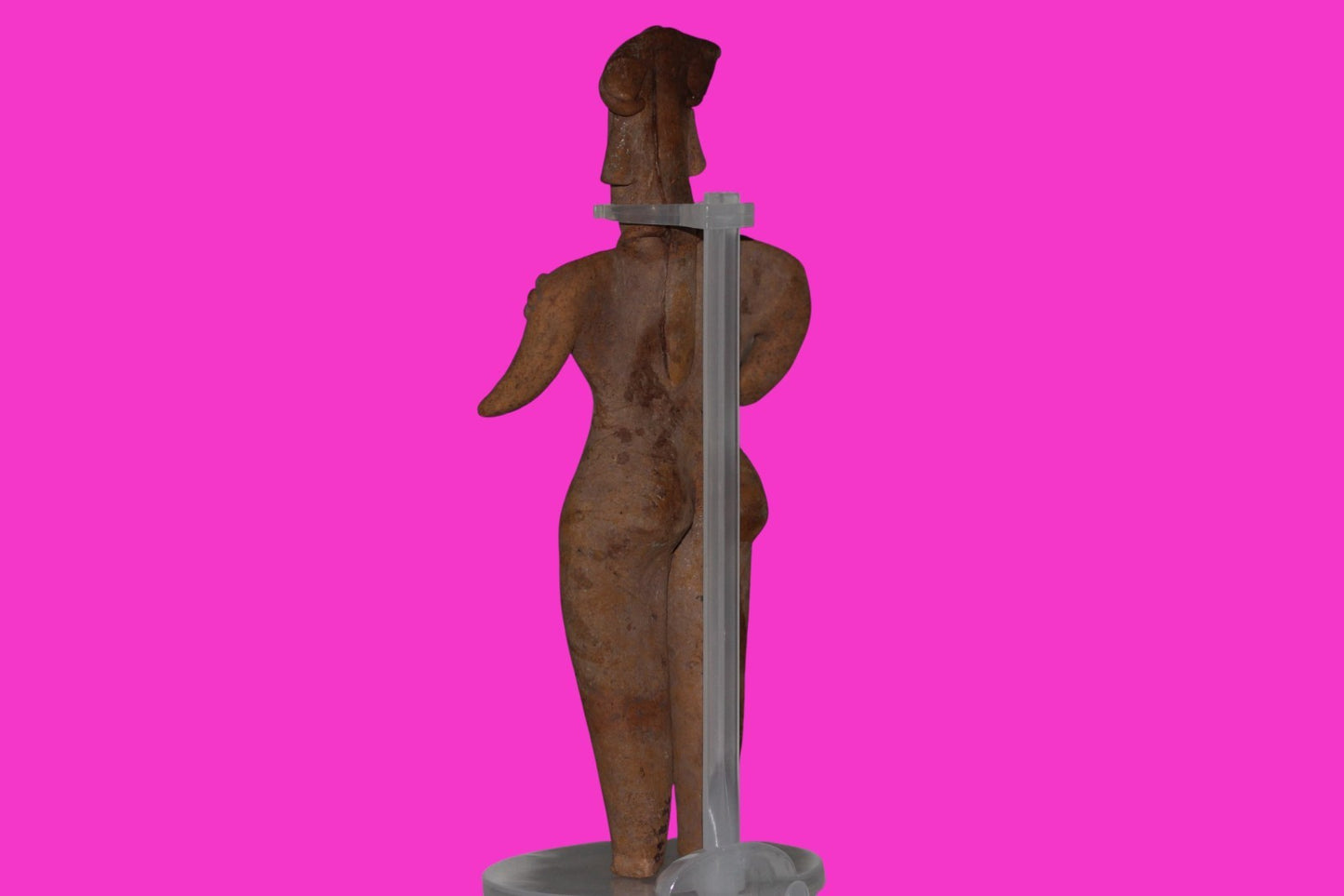 Pre Columbian Artifact 8in Female Shaman Tomb Figure Colima Mexico 100BC COA 254