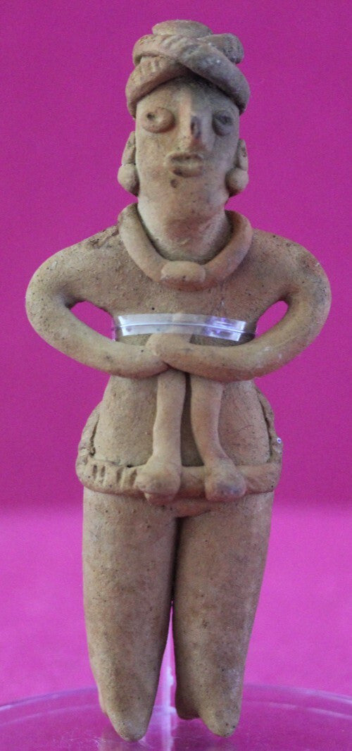 Authentic Pre Columbian Artifact Tomb Figure Colima Mexico 100 BC-250 AD COA 162