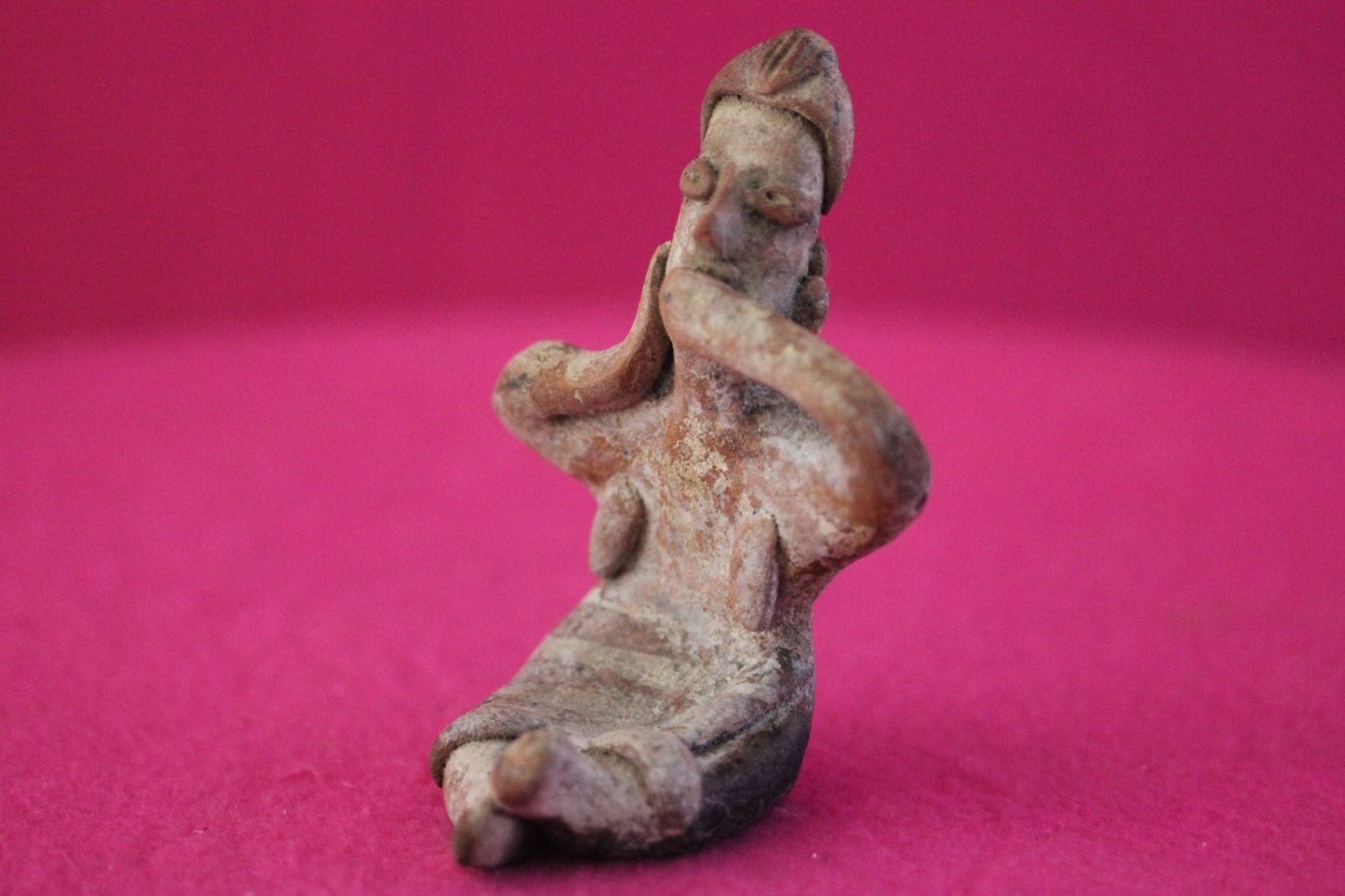 Authentic Pre Columbian Artifact Sleepy Grandma Tomb Figure Colima Mexico COA179