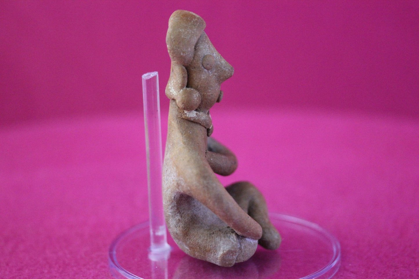 Pre Columbian Authentic Artifact Rare Seated Tomb Figure Colima Mexico COA 187