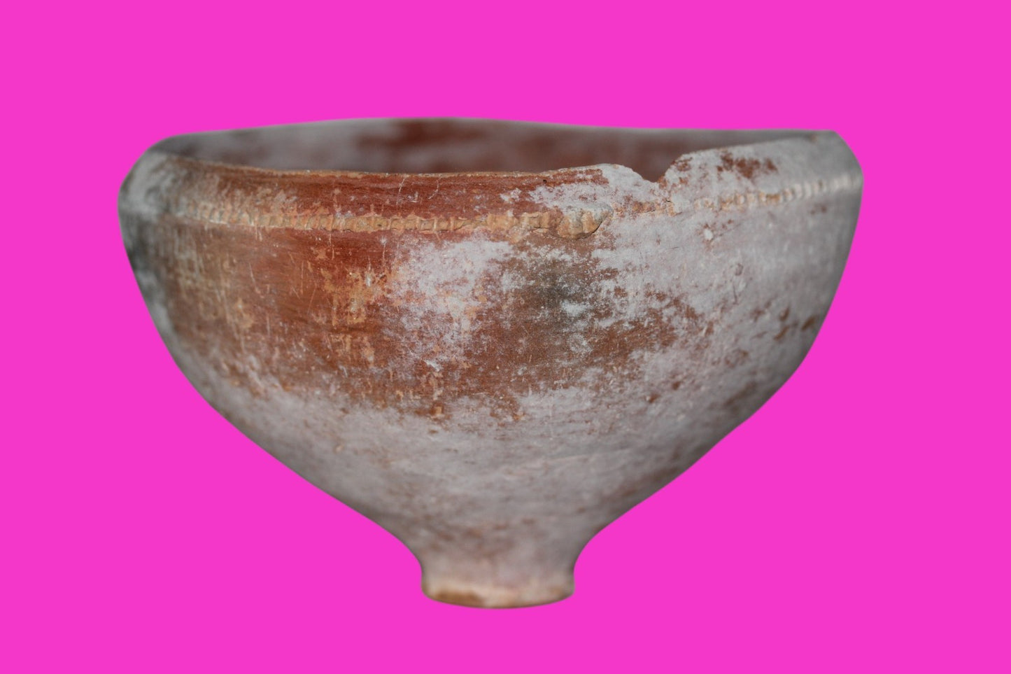Ancient Holy Land Bowl Artifact From Time of Jesus Christ 100BC-200AD COA J135