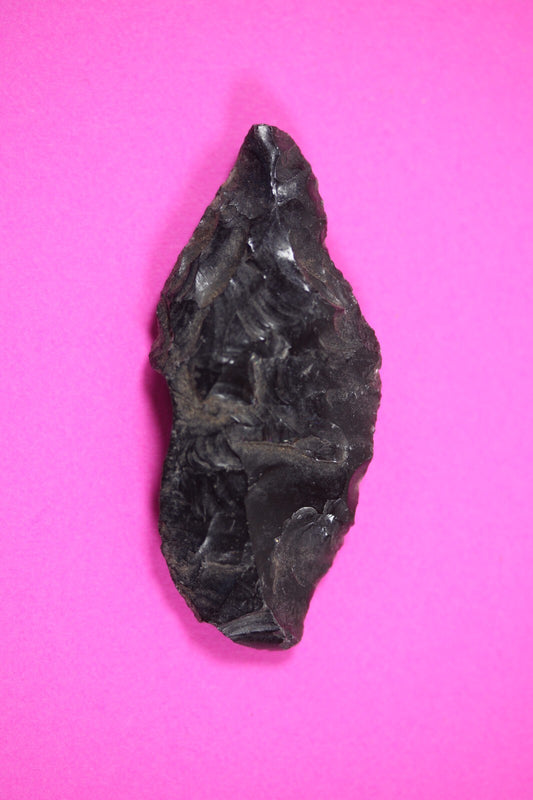 Authentic Pre Columbian Artifact Aztec Arrowhead Battle of Mexico City COA 48