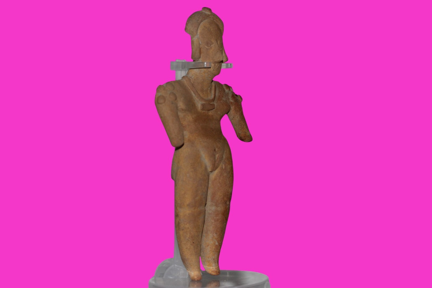 Pre Columbian Artifact 7in Female Shaman Tomb Figure Colima Mexico 100BC COA 251