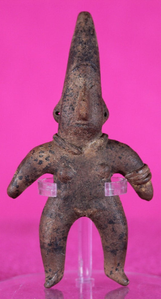 Authentic Pre Columbian Artifact Girl Figure Colima Mexico 100 BC-250 AD COA 138