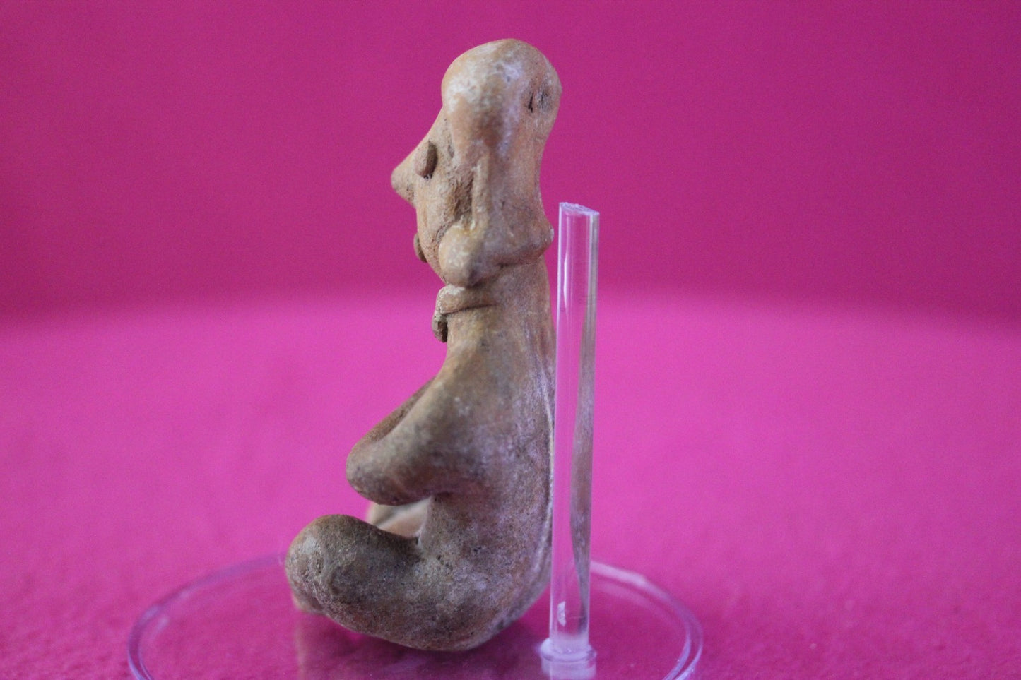 Pre Columbian Authentic Artifact Rare Seated Tomb Figure Colima Mexico COA 187