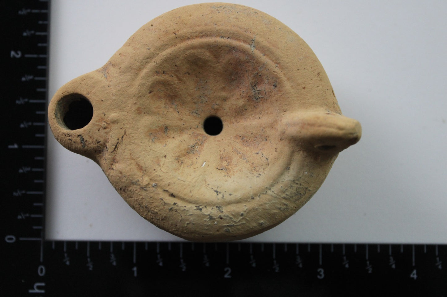Ancient Holy Land Oil Lamp Artifact Land of Jesus Christ 100 BC-200 AD COA J149