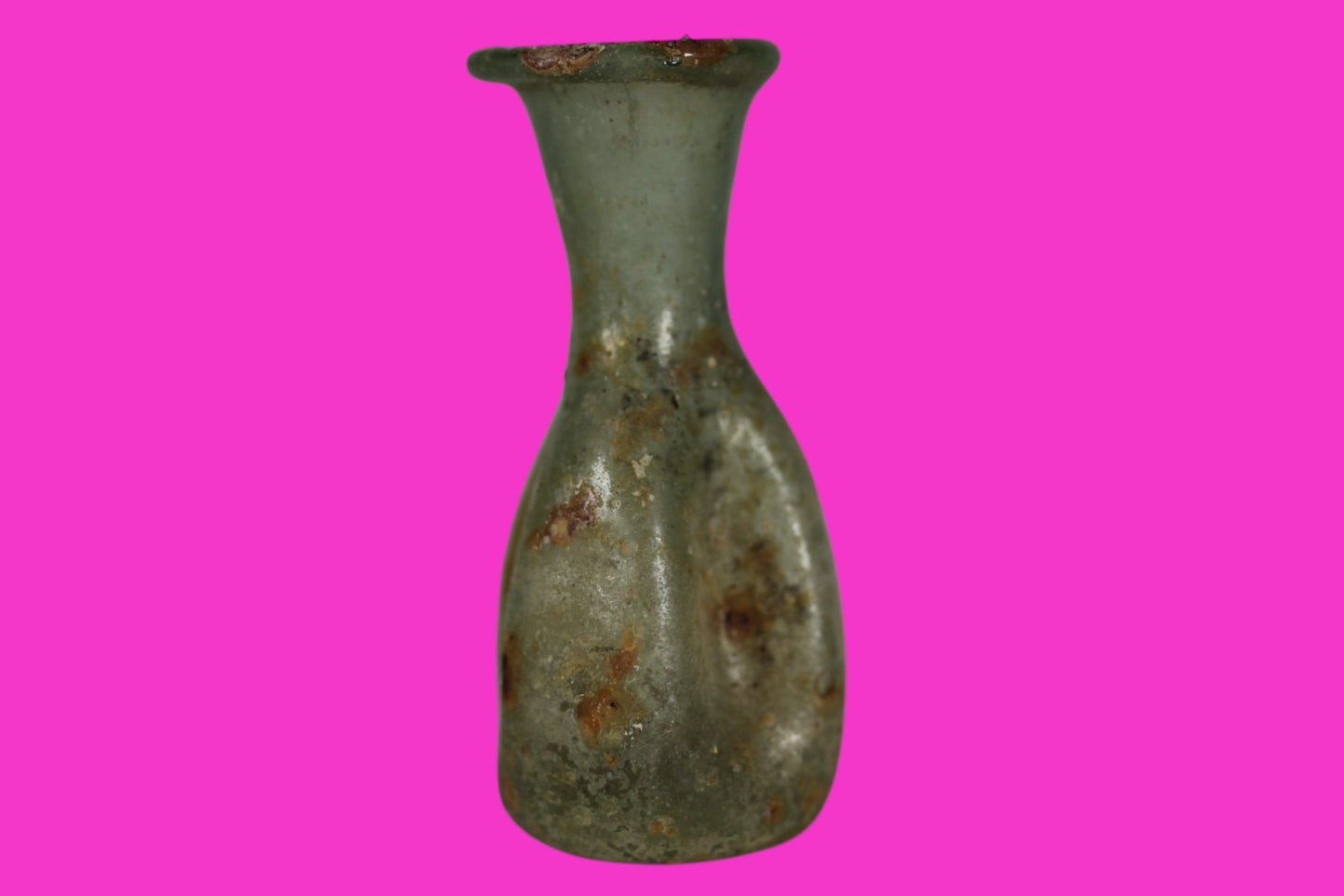 Holy Land Artifact Authentic Ancient Glass Bottle 100-300 AD Roman Era COA J10