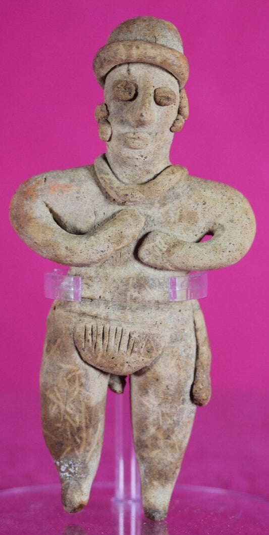 Authentic Pre Columbian Artifact Tomb Figure Colima Mexico 100 BC-250 AD COA 140