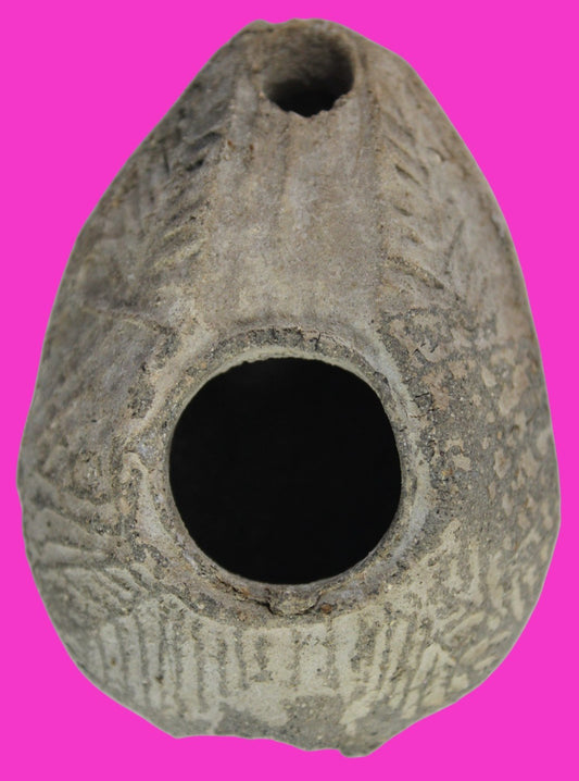 Ancient Holy Land Oil Lamp Artifact Jesus Christ Home Israel 300-600 AD COA 106