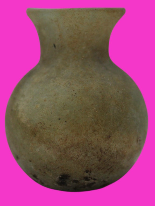 Authentic Ancient Holy Land Artifact Glass Bottle 100-300 AD Roman Era COA J17
