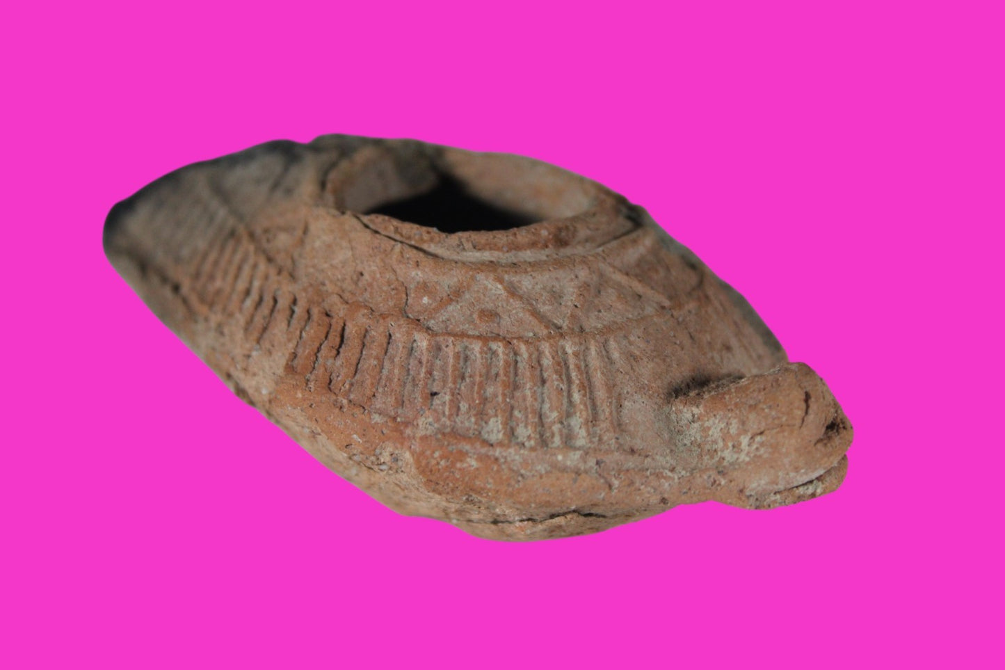 Ancient Holy Land Oil Lamp Artifact Jesus Christ Home Israel 300-600 AD COA 89