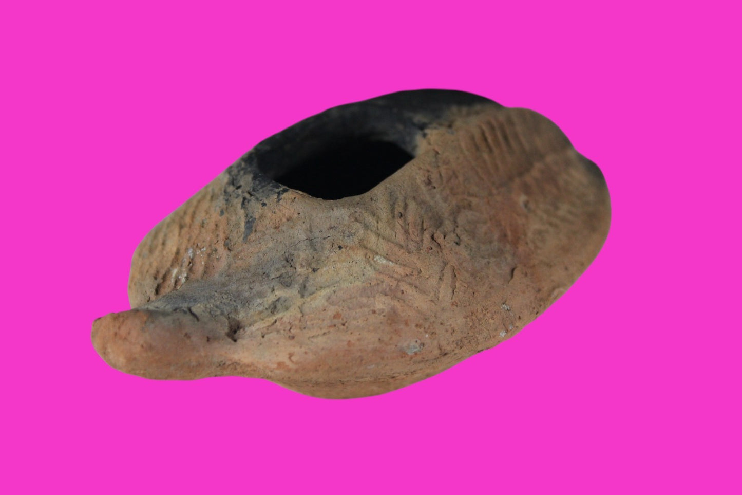 Ancient Holy Land Oil Lamp Artifact Jesus Christ Home 300-600 AD Israel COA 94