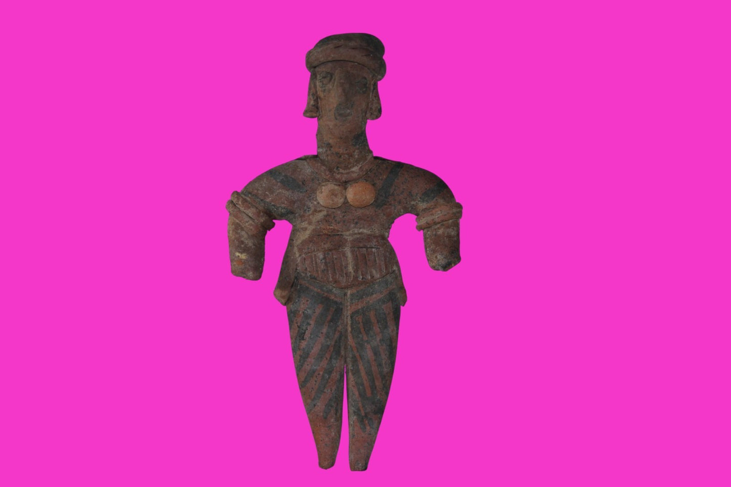 Pre Columbian Artifact 6 inch Male Shaft Tomb Figure Colima Mexico 100BC COA 265