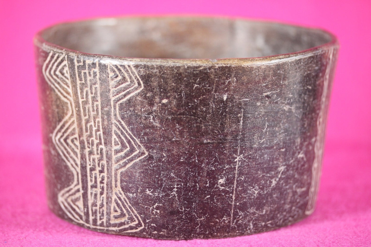 Authentic Pre Columbian Artifact Mayan Incised Bowl Ex Arte Primitivo COA T118