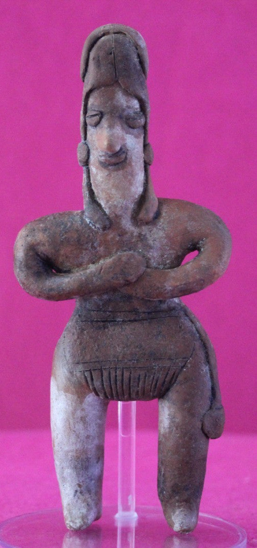Authentic Pre Columbian Artifact Pretty Lady Tomb Figure Colima Mexico COA 195