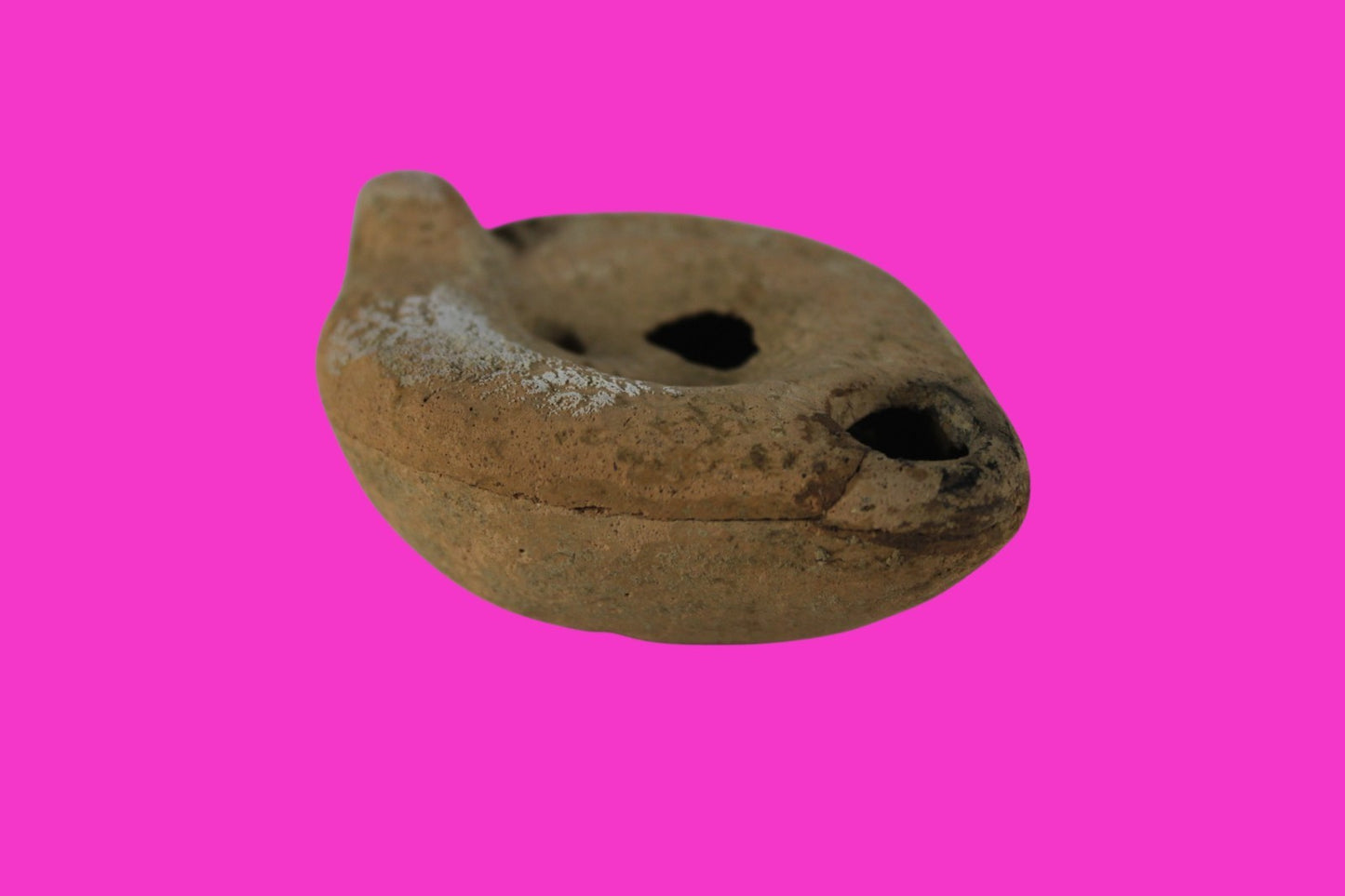 Ancient Holy Land Oil Lamp Artifact Jesus Christ Homeland 100BC-200AD COA 44