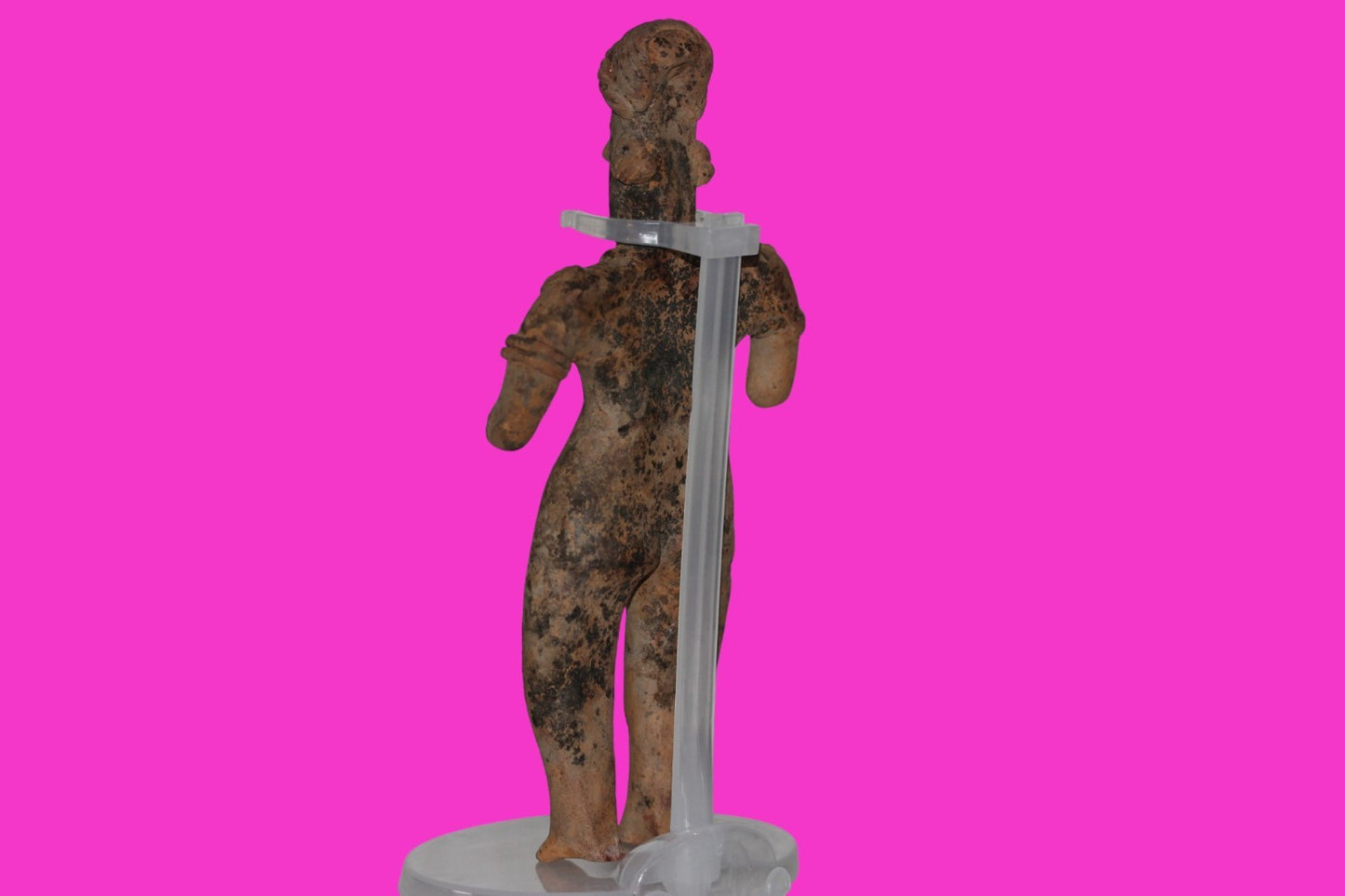 Pre Columbian Artifact 7 inch Female Tomb Figure Colima Mexico 100 BC COA 257