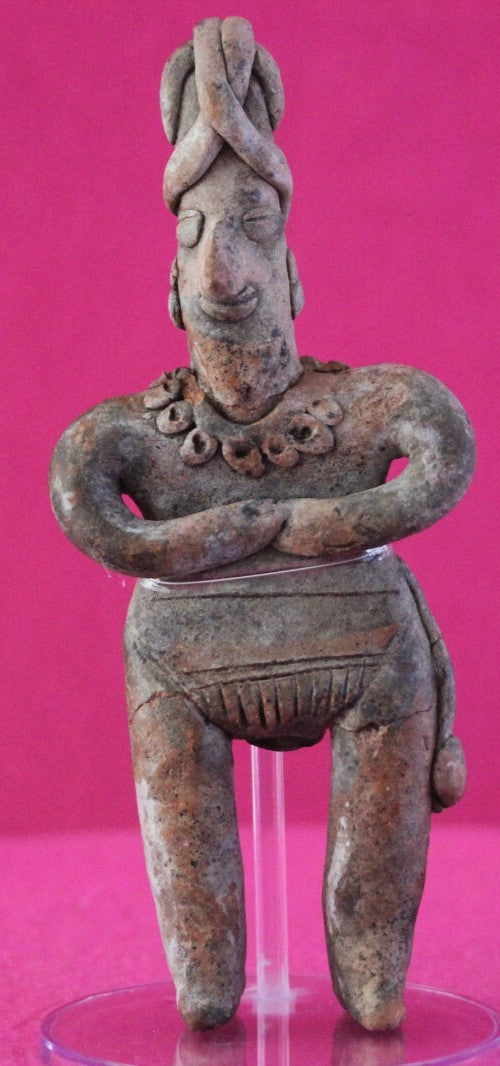 Authentic Pre Columbian Artifact Tomb Figure Colima Mexico 100 BC-250 AD COA 161