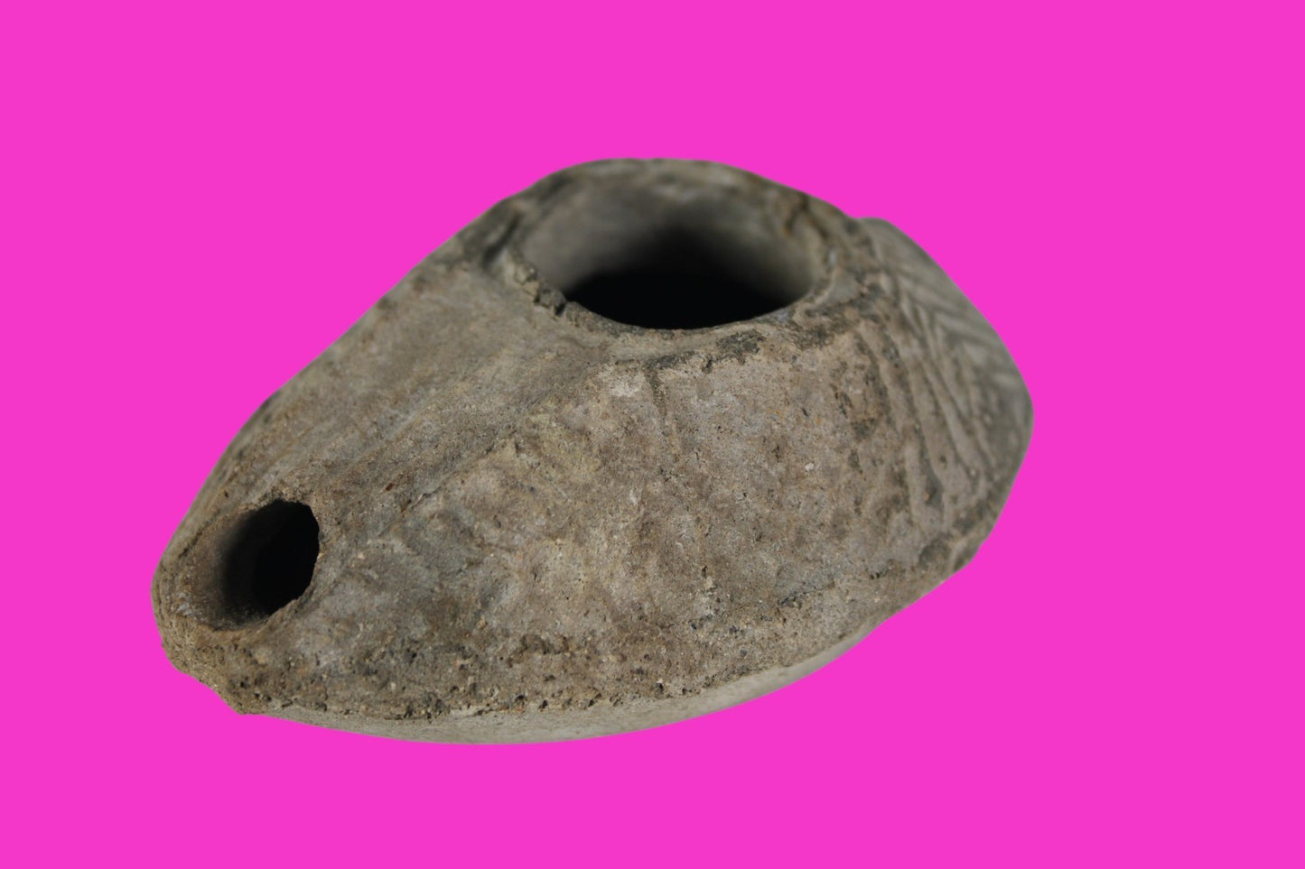 Ancient Holy Land Oil Lamp Artifact Jesus Christ Home Israel 300-600 AD COA 106