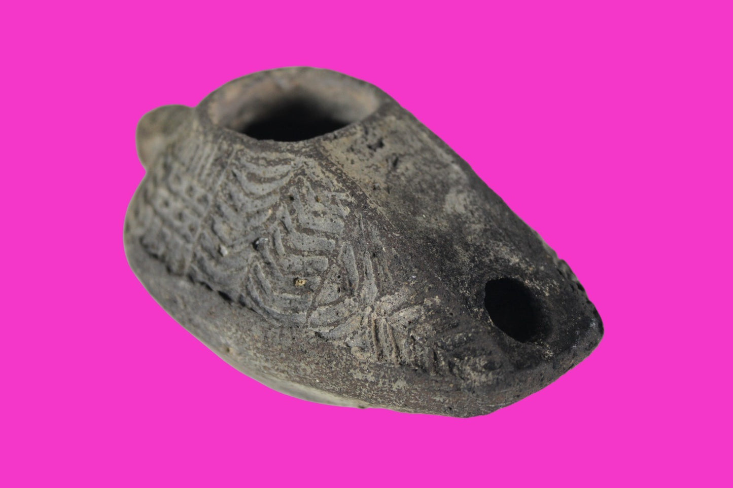 Ancient Holy Land Oil Lamp Artifact Jesus Christ Home Israel 300-600 AD COA 103