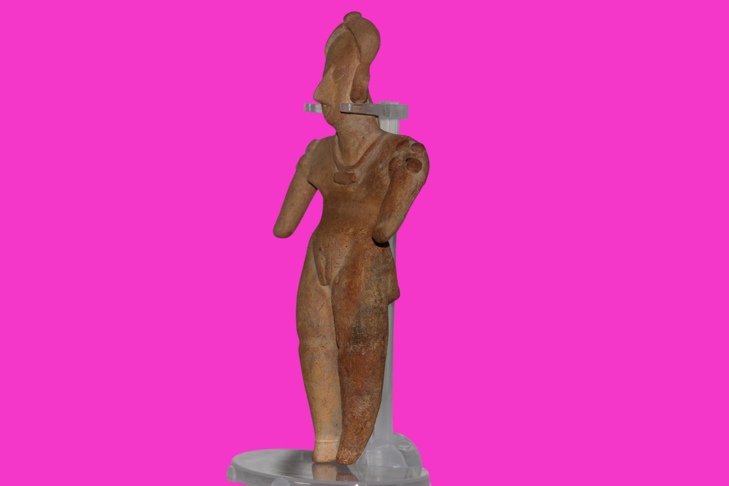Pre Columbian Artifact 7in Female Shaman Tomb Figure Colima Mexico 100BC COA 251