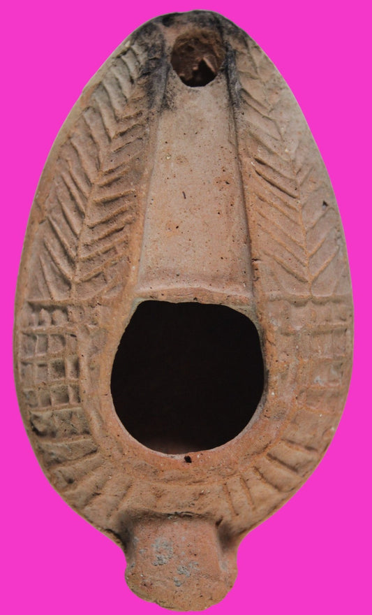 Ancient Holy Land Oil Lamp Artifact Jesus Christ Home Israel 300-600 AD COA 81