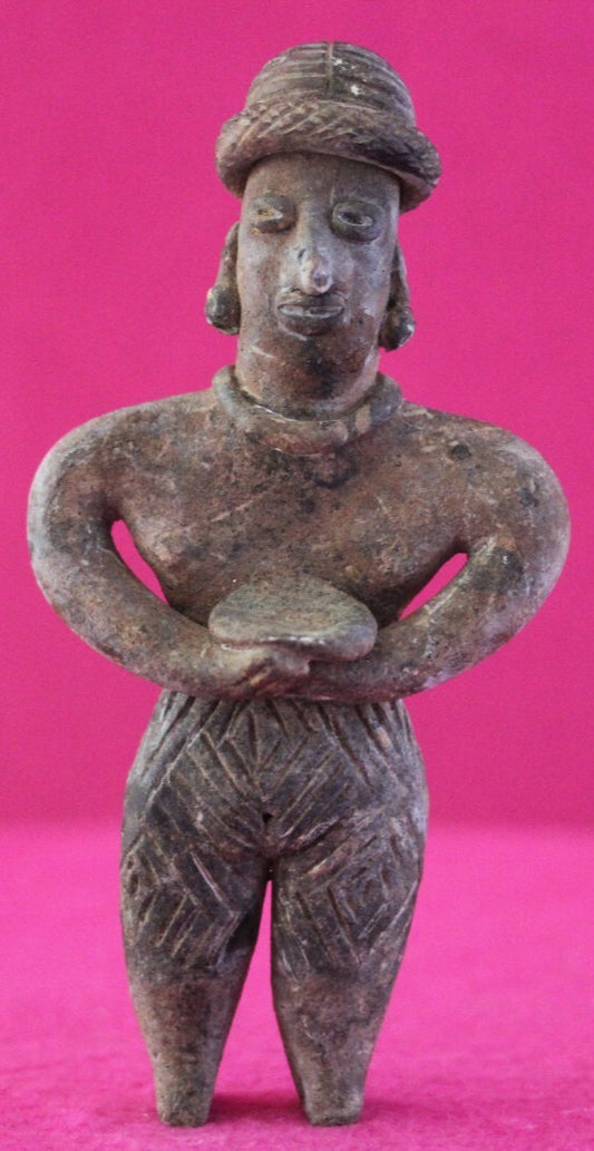 Authentic Pre Columbian Artifact Tomb Figure Colima Mexico 100 BC-250 AD COA 171