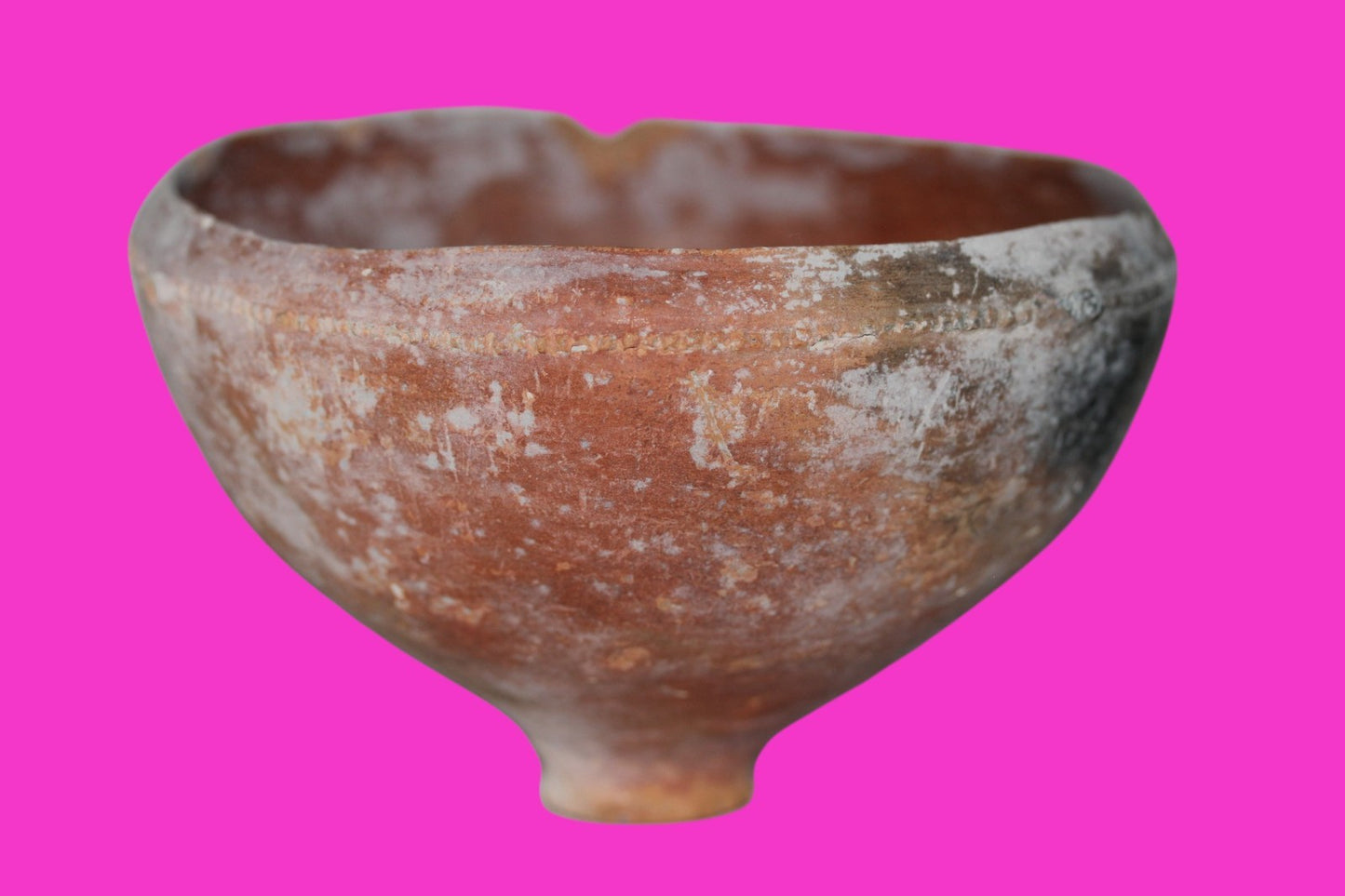 Ancient Holy Land Bowl Artifact From Time of Jesus Christ 100BC-200AD COA J135