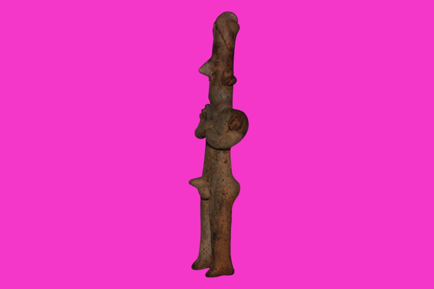 Pre Columbian Authentic Artifact Male Shaman Tomb Figure Colima Mexico COA 18