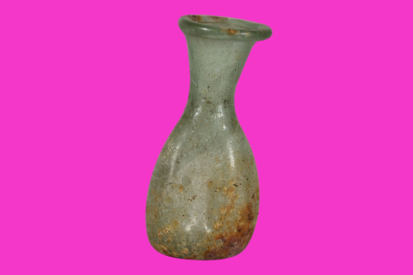 Holy Land Artifact Authentic Ancient Glass Bottle 100-300 AD Roman Era COA J10