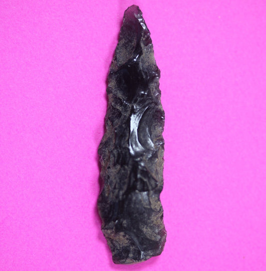 Authentic Pre Columbian Artifact Aztec Arrowhead Battle of Mexico City COA 49