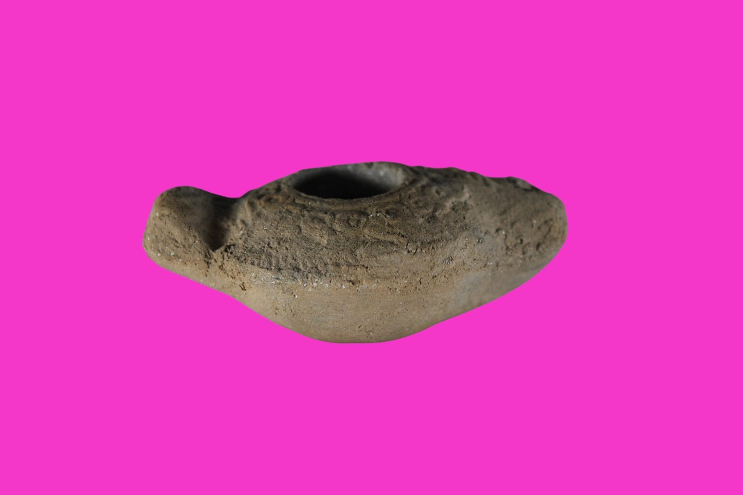 Ancient Holy Land Oil Lamp Artifact Jesus Christ Homeland 100BC-400AD COA 19