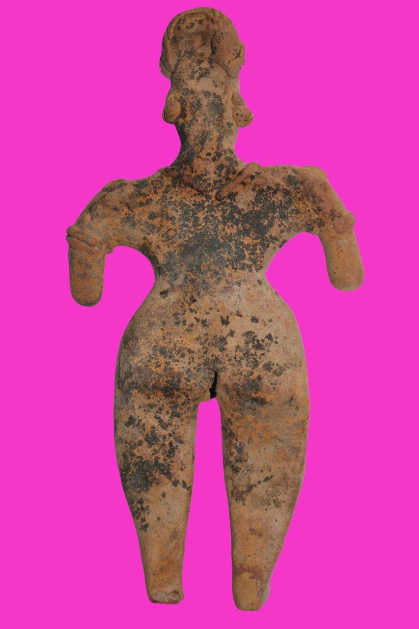 Pre Columbian Artifact 7 inch Female Tomb Figure Colima Mexico 100 BC COA 257
